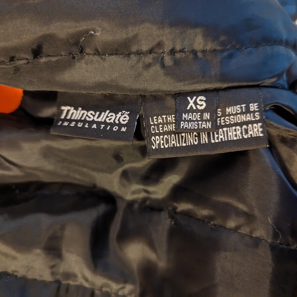 XS First Classic Leather Motorcycle Jacket - Picture 4 of 4